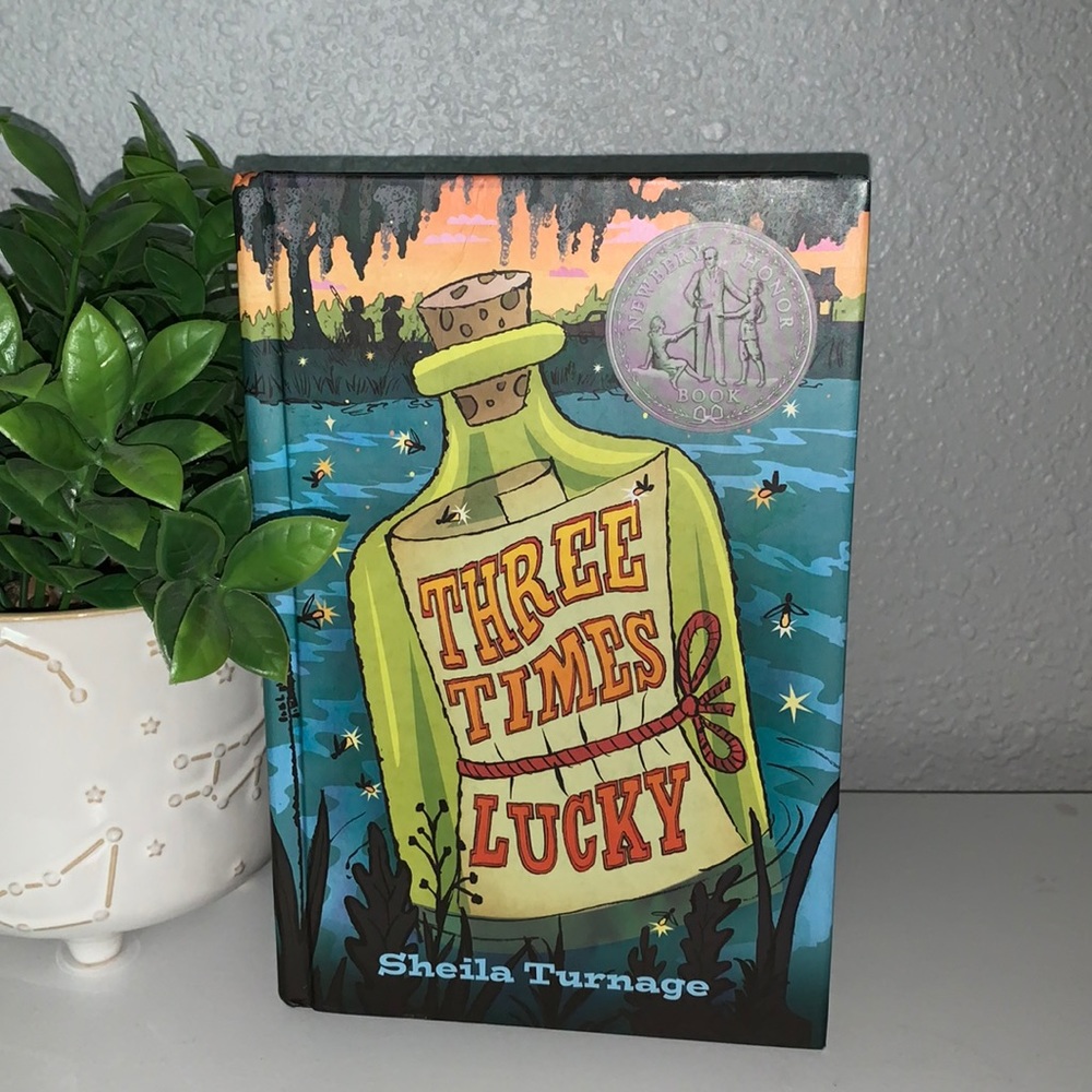 📚2/$8  Three Times Lucky by Sheila Turnage Hardcover